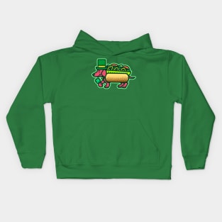 Chicago-Style Shamrock Dog Kids Hoodie